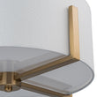 Load image into Gallery viewer, Farmhouze Light - Modern 2 - Light White Fabric Drum Flush Ceiling Light - Ceiling Light - Brass -