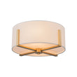 Load image into Gallery viewer, Farmhouze Light - Modern 2 - Light White Fabric Drum Flush Ceiling Light - Ceiling Light - Brass -