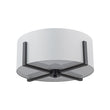 Load image into Gallery viewer, Farmhouze Light - Modern 2 - Light White Fabric Drum Flush Ceiling Light - Ceiling Light - Brass -
