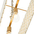Load image into Gallery viewer, Farmhouze Light - Modern 5 - Light Crystal Accented Oblong Cage Kitchen Island Pendant - Chandelier - Brass -