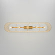 Load image into Gallery viewer, Farmhouze Light - Modern 5 - Light Crystal Accented Oblong Cage Kitchen Island Pendant - Chandelier - Brass -