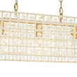 Load image into Gallery viewer, Farmhouze Light - Modern 5 - Light Crystal Accented Oblong Cage Kitchen Island Pendant - Chandelier - Brass -