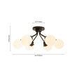 Load image into Gallery viewer, Farmhouze Light - Modern 6 - Light White Glass Globe Sputnik Ceiling Light - Ceiling Light - 4 Bulbs -