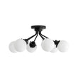 Load image into Gallery viewer, Farmhouze Light - Modern 6 - Light White Glass Globe Sputnik Ceiling Light - Ceiling Light - 4 Bulbs -