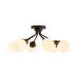 Load image into Gallery viewer, Farmhouze Light - Modern 6 - Light White Glass Globe Sputnik Ceiling Light - Ceiling Light - 4 Bulbs -