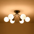 Load image into Gallery viewer, Farmhouze Light - Modern 6 - Light White Glass Globe Sputnik Ceiling Light - Ceiling Light - 4 Bulbs -