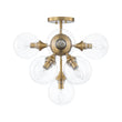 Load image into Gallery viewer, Farmhouze Light - Modern 9 - Light Cluster Glass Globe Bubble Ceiling Light - Ceiling Light - Brass -