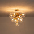 Load image into Gallery viewer, Farmhouze Light - Modern 9 - Light Cluster Glass Globe Bubble Ceiling Light - Ceiling Light - Brass -