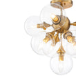 Load image into Gallery viewer, Farmhouze Light - Modern 9 - Light Cluster Glass Globe Bubble Ceiling Light - Ceiling Light - Brass -