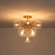 Load image into Gallery viewer, Farmhouze Light - Modern 9 - Light Cluster Glass Globe Bubble Ceiling Light - Ceiling Light - Brass -