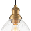 Load image into Gallery viewer, Farmhouze Light - Modern Brass 1 - Light Seeded Glass Bell Kitchen Pendant - Pendant - Seeded Glass -