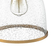 Load image into Gallery viewer, Farmhouze Light - Modern Brass 1 - Light Seeded Glass Bell Kitchen Pendant - Pendant - Seeded Glass -