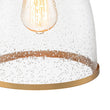 Load image into Gallery viewer, Farmhouze Light - Modern Brass 1 - Light Seeded Glass Bell Kitchen Pendant - Pendant - Seeded Glass -
