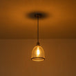 Load image into Gallery viewer, Farmhouze Light - Modern Brass 1 - Light Seeded Glass Bell Kitchen Pendant - Pendant - Seeded Glass -
