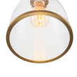 Load image into Gallery viewer, Farmhouze Light - Modern Brass 1 - Light Seeded Glass Bell Kitchen Pendant - Pendant - Seeded Glass -