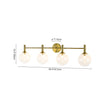 Load image into Gallery viewer, Farmhouze Light - Modern Brass 4 - Light Glass Globe Bathroom Vanity Light - Chandelier - Clear -