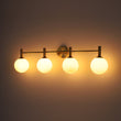 Load image into Gallery viewer, Farmhouze Light - Modern Brass 4 - Light Glass Globe Bathroom Vanity Light - Chandelier - Opal -