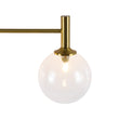 Load image into Gallery viewer, Farmhouze Light - Modern Brass 4 - Light Glass Globe Bathroom Vanity Light - Chandelier - Opal -