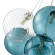 Load image into Gallery viewer, Farmhouze Light - Modern Brass Cluster Glass Globe Blue Bubble Chandelier - Chandelier - Blue -