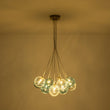 Load image into Gallery viewer, Farmhouze Light - Modern Brass Cluster Glass Globe Blue Bubble Chandelier - Chandelier - Blue -