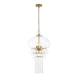Load image into Gallery viewer, Farmhouze Light - Modern Brushed Brass Glam Glass Bubble Jellyfish Chandelier - Chandelier - Brass -