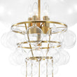 Load image into Gallery viewer, Farmhouze Light - Modern Brushed Brass Glam Glass Bubble Jellyfish Chandelier - Chandelier - Brass -