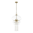 Load image into Gallery viewer, Farmhouze Light - Modern Brushed Brass Glam Glass Bubble Jellyfish Chandelier - Chandelier - Brass -