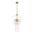 Load image into Gallery viewer, Farmhouze Light - Modern Brushed Brass Glam Glass Bubble Jellyfish Chandelier - Chandelier - Brass -