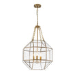 Load image into Gallery viewer, Farmhouze Light - Modern Candle Style Glass Geometric Cage Chandelier - Chandelier - 3 - Light -