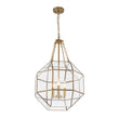 Load image into Gallery viewer, Farmhouze Light - Modern Candle Style Glass Geometric Cage Chandelier - Chandelier - 3 - Light -