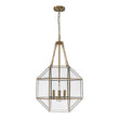 Load image into Gallery viewer, Farmhouze Light - Modern Candle Style Glass Geometric Cage Chandelier - Chandelier - 3 - Light -