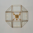 Load image into Gallery viewer, Farmhouze Light - Modern Candle Style Glass Geometric Cage Chandelier - Chandelier - 3 - Light -