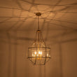 Load image into Gallery viewer, Farmhouze Light - Modern Candle Style Glass Geometric Cage Chandelier - Chandelier - 3 - Light -
