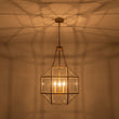 Load image into Gallery viewer, Farmhouze Light - Modern Candle Style Glass Geometric Cage Chandelier - Chandelier - 3 - Light -