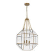 Load image into Gallery viewer, Farmhouze Light - Modern Candle Style Glass Geometric Cage Chandelier - Chandelier - 3 - Light -