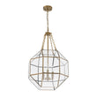 Load image into Gallery viewer, Farmhouze Light - Modern Candle Style Glass Geometric Cage Chandelier - Chandelier - 3 - Light -