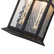 Load image into Gallery viewer, Farmhouze Light-Modern Candle Style Ripple Glass Outdoor Wall Lantern-Wall Sconce-Black-