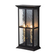 Load image into Gallery viewer, Farmhouze Light-Modern Candle Style Ripple Glass Outdoor Wall Lantern-Wall Sconce-Black-