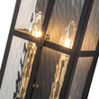 Load image into Gallery viewer, Farmhouze Light-Modern Candle Style Ripple Glass Outdoor Wall Lantern-Wall Sconce-Black-