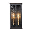 Load image into Gallery viewer, Farmhouze Light-Modern Candle Style Ripple Glass Outdoor Wall Lantern-Wall Sconce-Black-