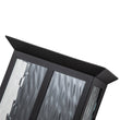 Load image into Gallery viewer, Farmhouze Light-Modern Candle Style Ripple Glass Outdoor Wall Lantern-Wall Sconce-Black-