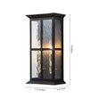 Load image into Gallery viewer, Farmhouze Light-Modern Candle Style Ripple Glass Outdoor Wall Lantern-Wall Sconce-Black-