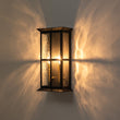 Load image into Gallery viewer, Farmhouze Light-Modern Candle Style Ripple Glass Outdoor Wall Lantern-Wall Sconce-Black-