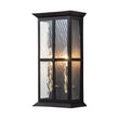 Load image into Gallery viewer, Farmhouze Light-Modern Candle Style Ripple Glass Outdoor Wall Lantern-Wall Sconce-Black-