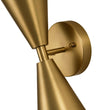 Load image into Gallery viewer, Farmhouze Light - Modern Double Cone 2 - Light Ambient Wall Sconce - Wall Sconce - Nickel -