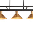 Load image into Gallery viewer, Farmhouze Light - Modern Farmhouse 3 - Light Rectangle Linear Island Chandelier - Chandelier - Black + Brass -