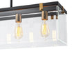 Load image into Gallery viewer, Farmhouze Light - Modern Farmhouse 5 - Light Glass Box Rectangle Island Chandelier - Chandelier - 5 - Light -