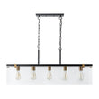 Load image into Gallery viewer, Farmhouze Light - Modern Farmhouse 5 - Light Glass Box Rectangle Island Chandelier - Chandelier - 5 - Light -