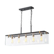 Load image into Gallery viewer, Farmhouze Light - Modern Farmhouse 5 - Light Glass Box Rectangle Island Chandelier - Chandelier - 5 - Light -