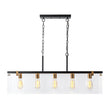 Load image into Gallery viewer, Farmhouze Light - Modern Farmhouse 5 - Light Glass Box Rectangle Island Chandelier - Chandelier - 5 - Light -